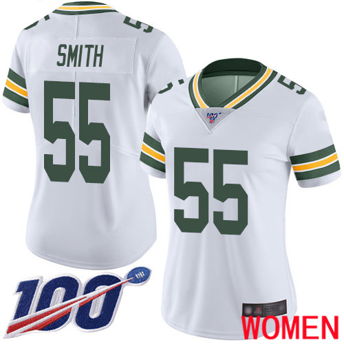 Green Bay Packers Limited White Women #55 Smith Za Darius Road Jersey Nike NFL 100th Season Vapor Untouchable